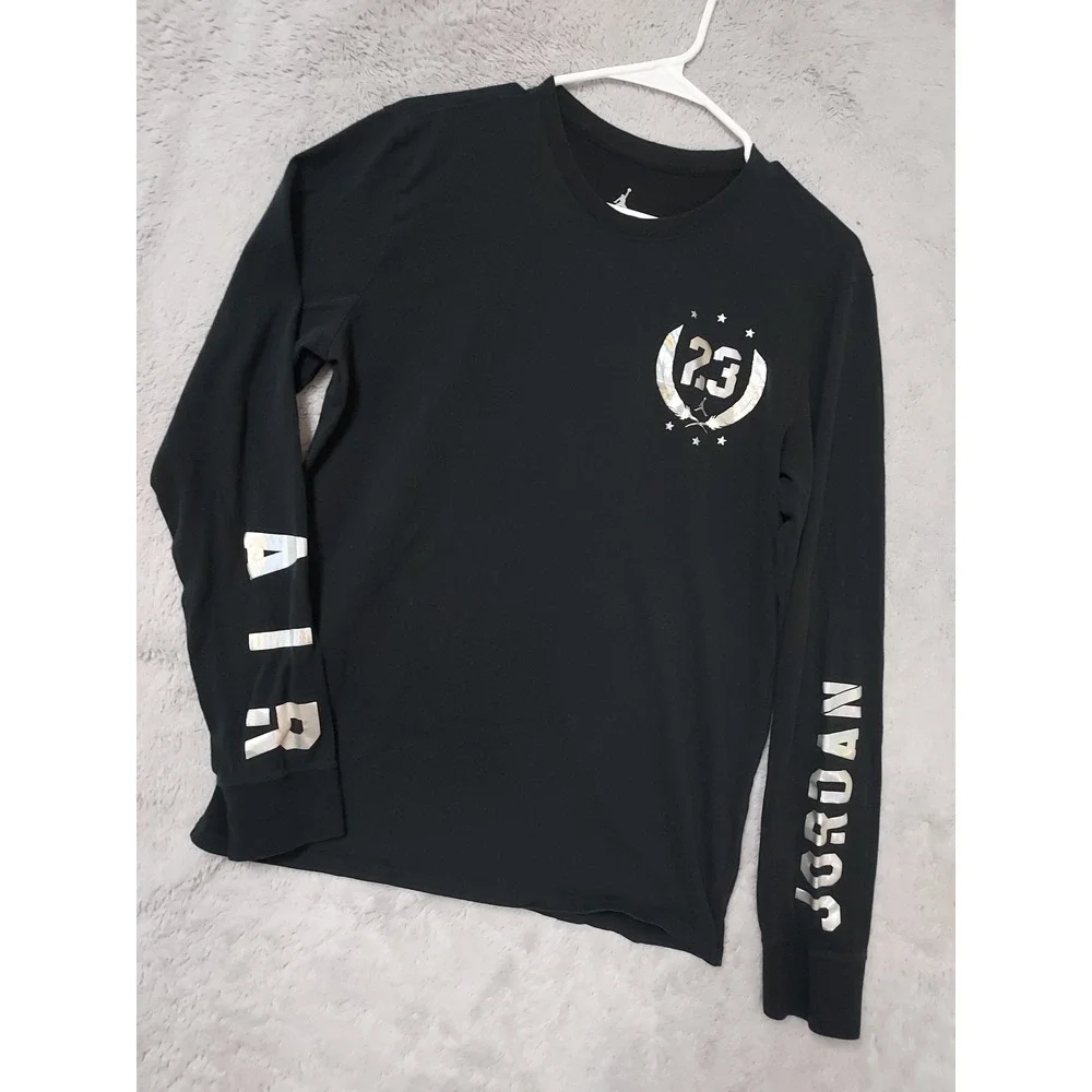 Jordan Shirt Mens Medium Long Sleeve Graphic Air Jordan 23 Jumpman Black Nike M